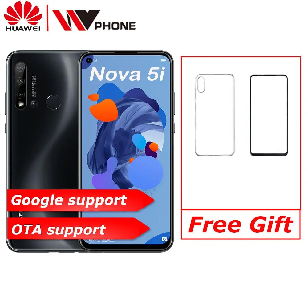 Huawei Nova 5i мобильный телефон 6 4 дюйма Kirin 710 Android 9 0 2310x1080 Type C 24.0MP|Смартфоны| |