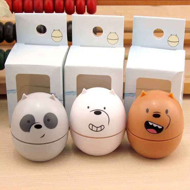 

New Style Cartoon Shape Cute Bear Contact Lens Case Portable Travel Kit ABS Contact Lenses Box for Man and Women Glasses Cases