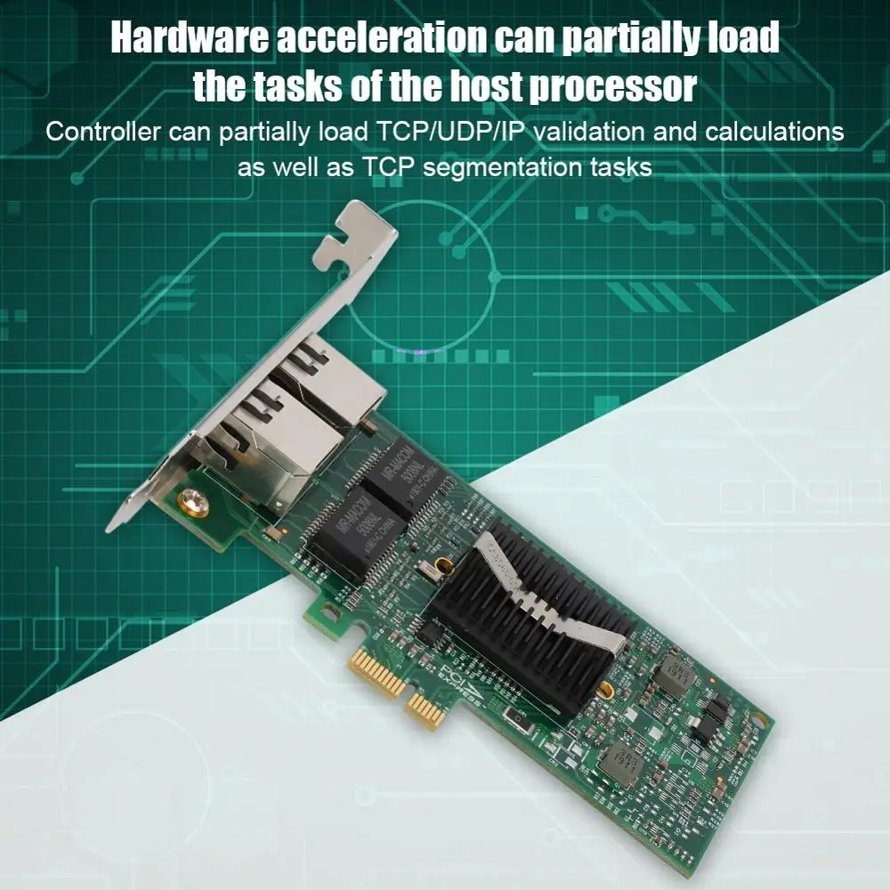 10/100/1000 Мбит/с PCI-E Gigabit Ethernet двойной Порты и разъёмы Встроенный высоко Скорость для Intel 82575EB сетевая карта для настольного компьютера