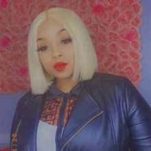 Ombre Bob peluca con cabello de bebé marrón recta de encaje parte pelucas de cabello humano T malla con división 1b27 corto Peluca de cabello humano Pre arrancado