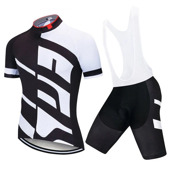 jersey and bib pants Профессиональная команда специализируется на велосипедной футболке Мужская спортивная одежда быстросохнущая и дышащая Roupa Ciclismo короткие велосипедные штаны 9D гелевая подкладка - Цвет: jersey and bib pants