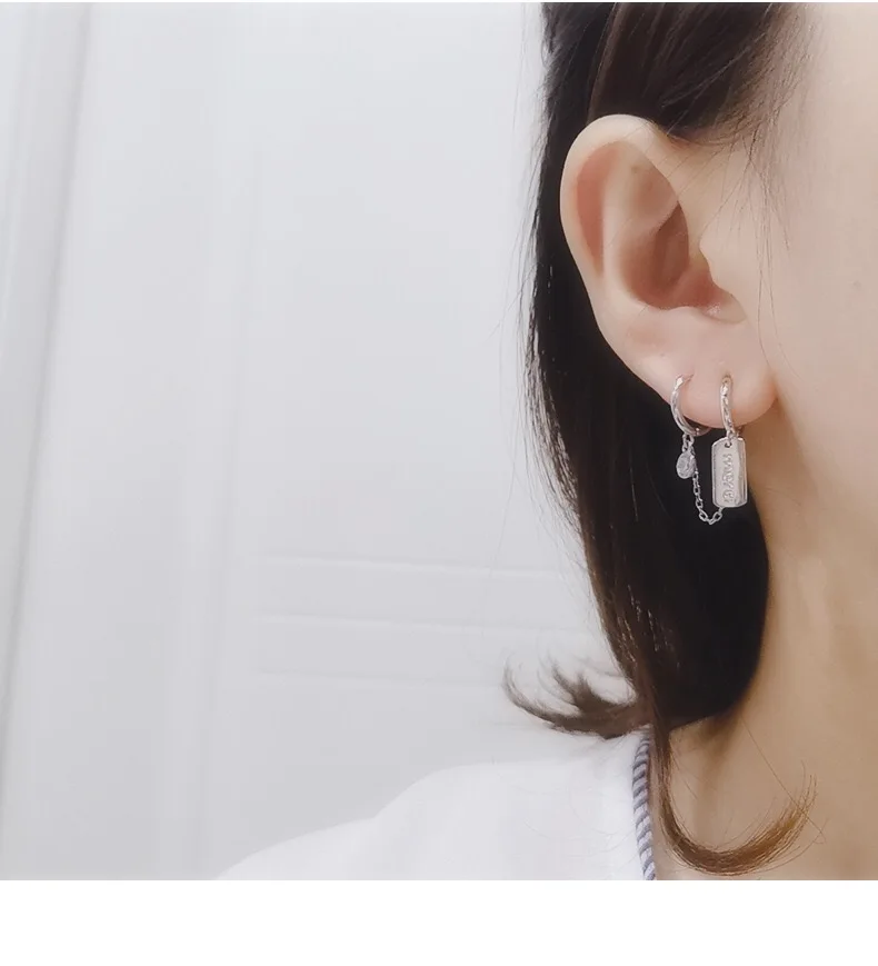 Серьги из стерлингового серебра 925 пробы, модные серьги с двойным отверстием для ушей, круглые циркониевые цепочки с кисточками, популярные индивидуальные ювелирные изделия для девочек и мальчиков