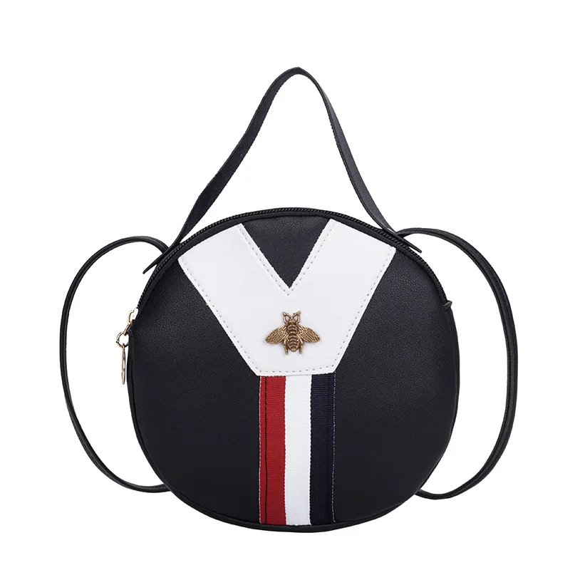 

Sheng chuang Beauty 2019 Summer Shoulder Cross-body Hand Contrast Color Webbing Women's Change Mobile Phone Small round Bag