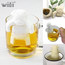 Распылитель для чая с Мопсом и собакой, ситечко для заваривания чая, травяной фильтр для специй, распылитель для чая, чайный горшок, кухонный инструмент