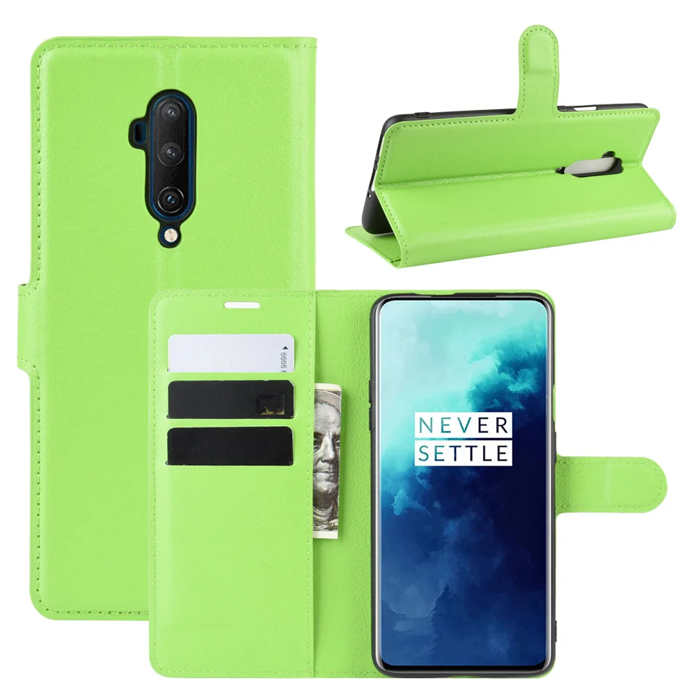 Чехол для Oneplus One Plus 7T Pro, роскошный флип-чехол из искусственной кожи с текстурой личи, кожаный чехол-бумажник для Oneplus7T Pro mlaren Edition, чехол-подставка для телефона