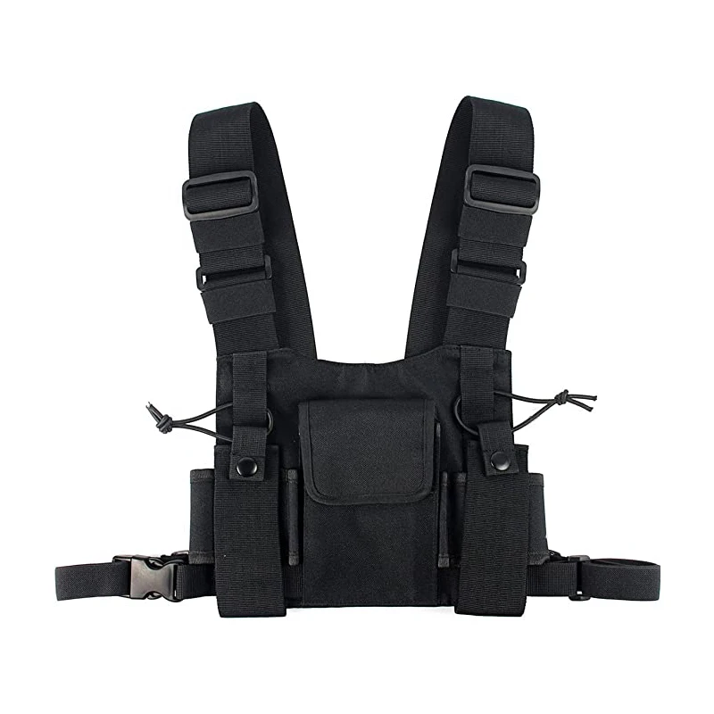 Kanye-Bolso táctico de aparejo de pecho para hombre y mujer, bolsa de pecho funcional de estilo Hip Hop, chaleco ajustable de bolsillo a la moda, G131