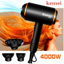 Высококачественный фен для волос, профессиональный мощный Фен 4000, фен для горячего/холодного воздуха, фен без травм, ионы воды, фен для волос 45D