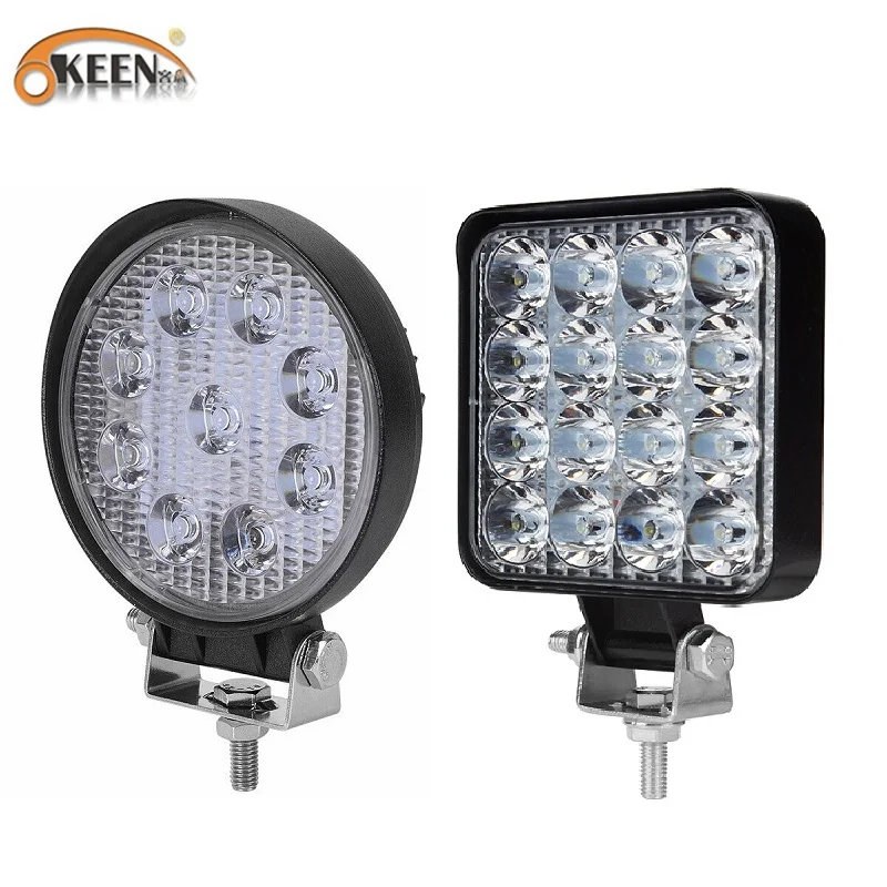 OKEEN 9LED 27 Вт 16 светодиодов 48 светильник 12 в 24 В автомобисветильник Светодиодный