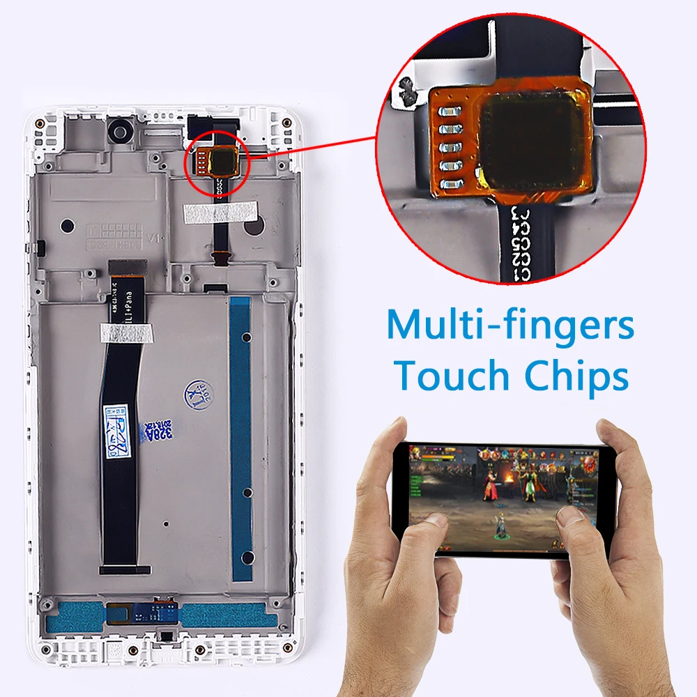 Протестированный ЖК-дисплей для Xiaomi Redmi 4A 5,0 дюймов сенсорный экран 1280*720 дигитайзер сборка рамка с бесплатным закаленным стеклом