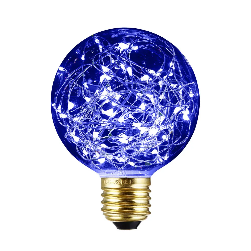 E27 G95 1.6W Vintage Edison Bulb Starry 50-LED Lamp Starry Style Bar Light