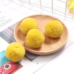 Fluffy 50mm Pom Poms for Crafts and Home Decor (32 Gold Yellow)