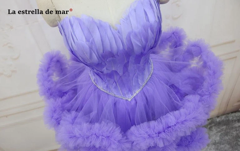 Vestidos de coctel, новинка, Сексуальное Милое Тюлевое бальное платье с лямкой на шее, розовое, черное, лавандовое, фиолетовое Коктейльные мини-платья, платье для выпускного вечера