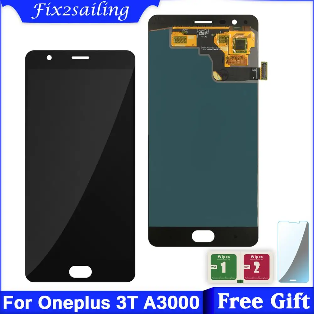 

100% Tested Working LCD For Oneplus 3 3T A3000 A3003 LCD Display + Touch Screen Free Shipping