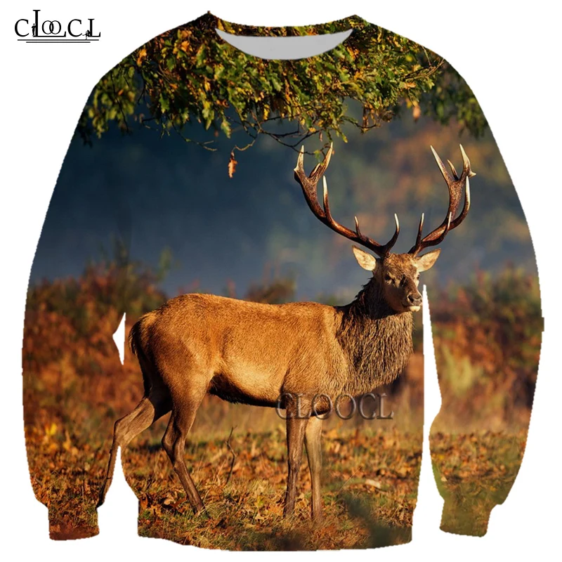 

HX Newest Animal Deer 3D Print Fashion Hoodie Men Women Sweatshirt Zip Pullover Harajuku Casual Tracksuit Drop Shipping