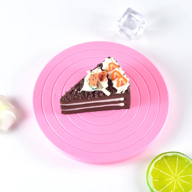 1PCS Cake Turntable Rotating Anti-skid Round Cake Stand Decorating Tools Rotary Table Kitchen DIY Pan Baking Tools
