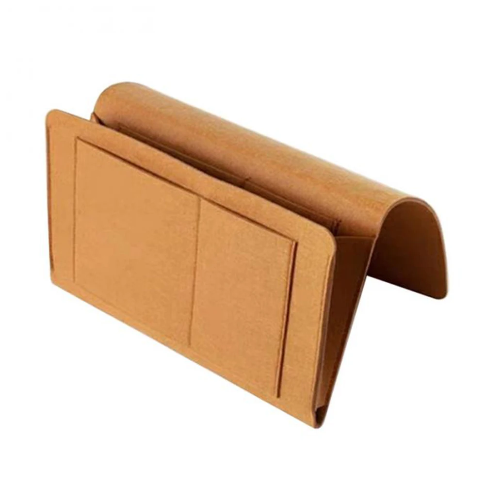 New Felt Bedside Storage Organizer Bed Desk Bag Sofa Remote Control Hanging Caddy Couch Storage Organizer Bed Holder Pocket - Цвет: E