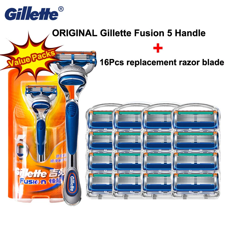 

Gillette Fusion 5 Original Razor for safely shaving holder plus Replacement razor blades Cassettes for shaving Manual razor Gile