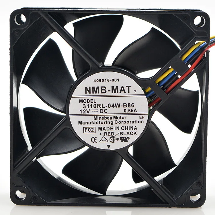 Оригинальный охлаждающий вентилятор NMB 3110RL 04W B86 8025 12 в А 4 линии 8 см с контролем