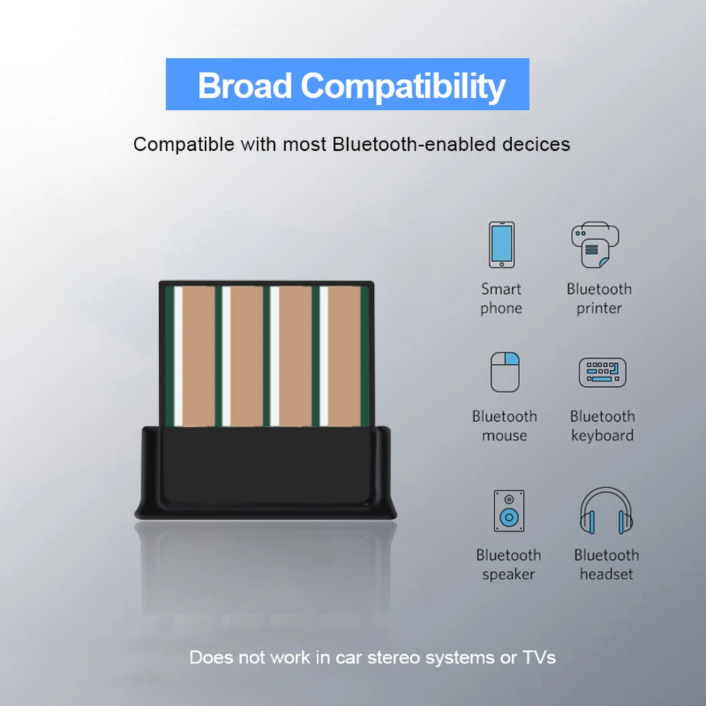 Mini USB Bluetooth Adapter BT 5.0 Wireless Computer Audio Receiver Transmitter Portable Music | Электроника