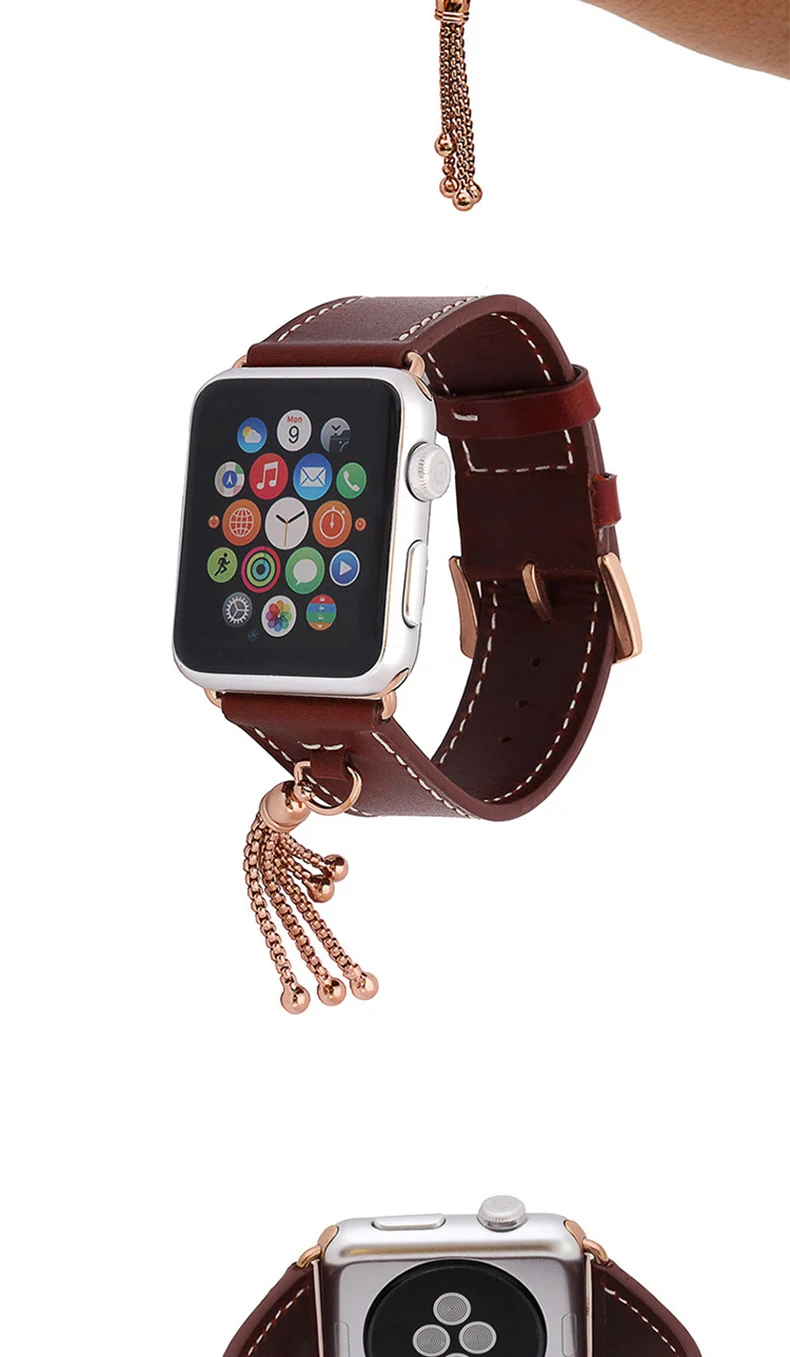 Для часов pple 5 кожаный ремешок для умных часов pple для iwatch5 4 3 2 1 модная кожа для ремешка pple 44 мм 42 мм 40 мм 38 мм