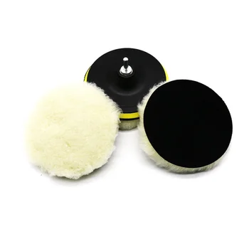 

Hot 4 Pcs 6 Inch Polishing Buffer Wool Polishing Pad Kits Auto Car Polisher Cleaning Pad