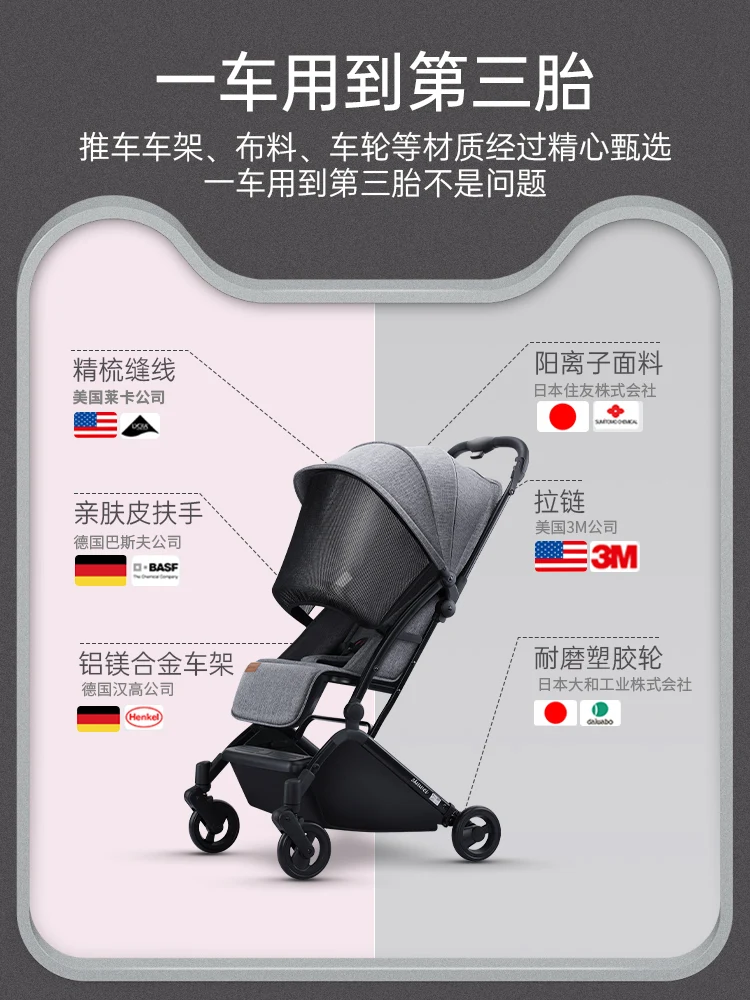  Two Way Baby Stroller Light Foldable Can Sit And Lie Down Newborn Super Light Urinal Portable Baby 