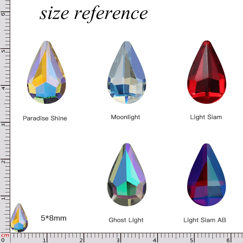 10 шт K9 стеклянные кристаллы, стразы в форме капель плоские камни для рукоделия для дизайна ногтей украшение бисером или Одежда DIY