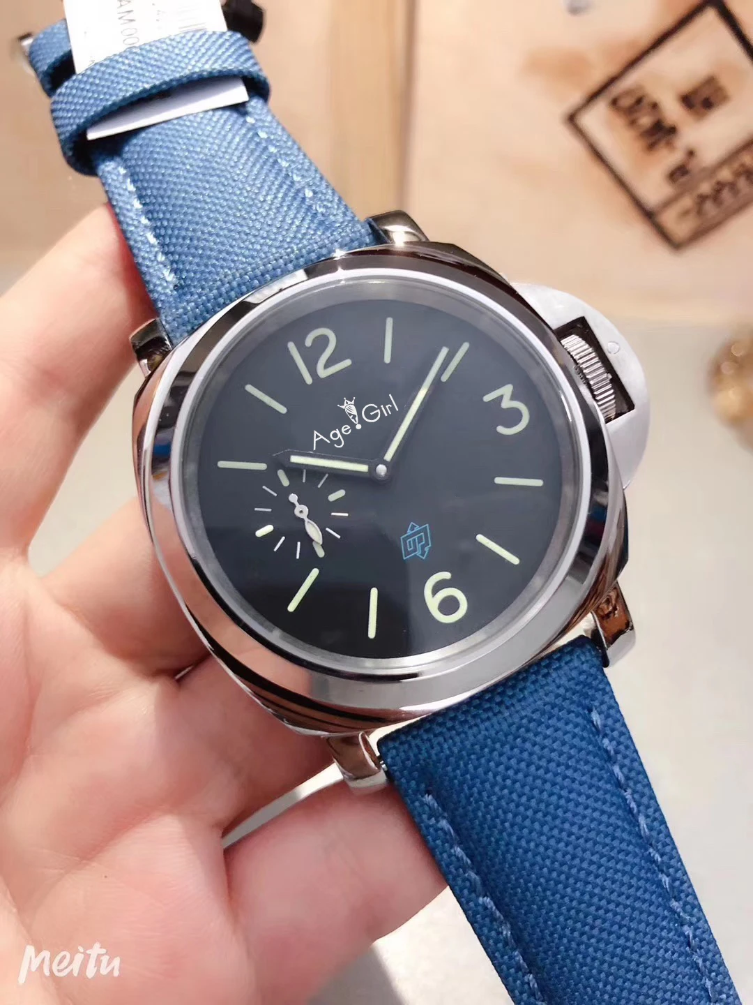  Famous Brand New Men Automatic Mechanical Sapphire Stainless Steel Watches Silver Black Blue Canvas