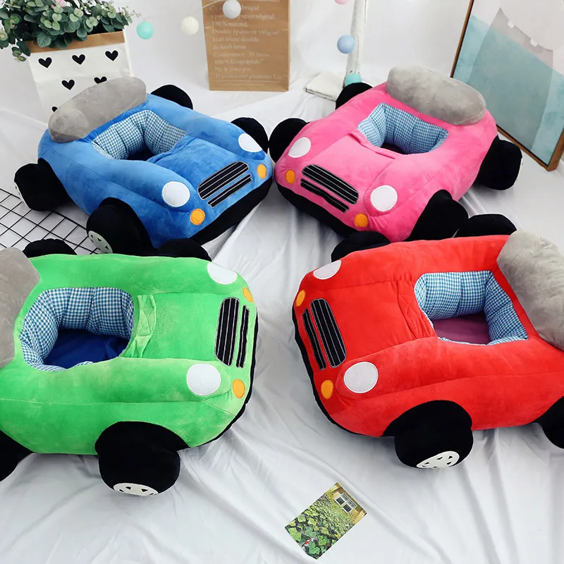 

Cute Car Learn to Sit Sofa Cartoon Children Baby Plush Toys Legal Edition One Size Anti-Falling Lazy