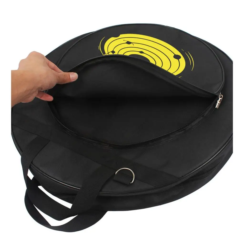 Durable Cotton 21inch Cymbal Storage Bag Case Hand Carry Bag Holder Black 540 x 130mm