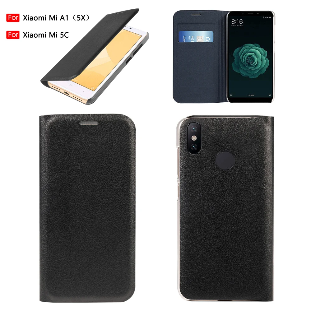 Кожаный чехол с откидной крышкой для телефона Xiaomi Mi 5X A1 защитный карманом