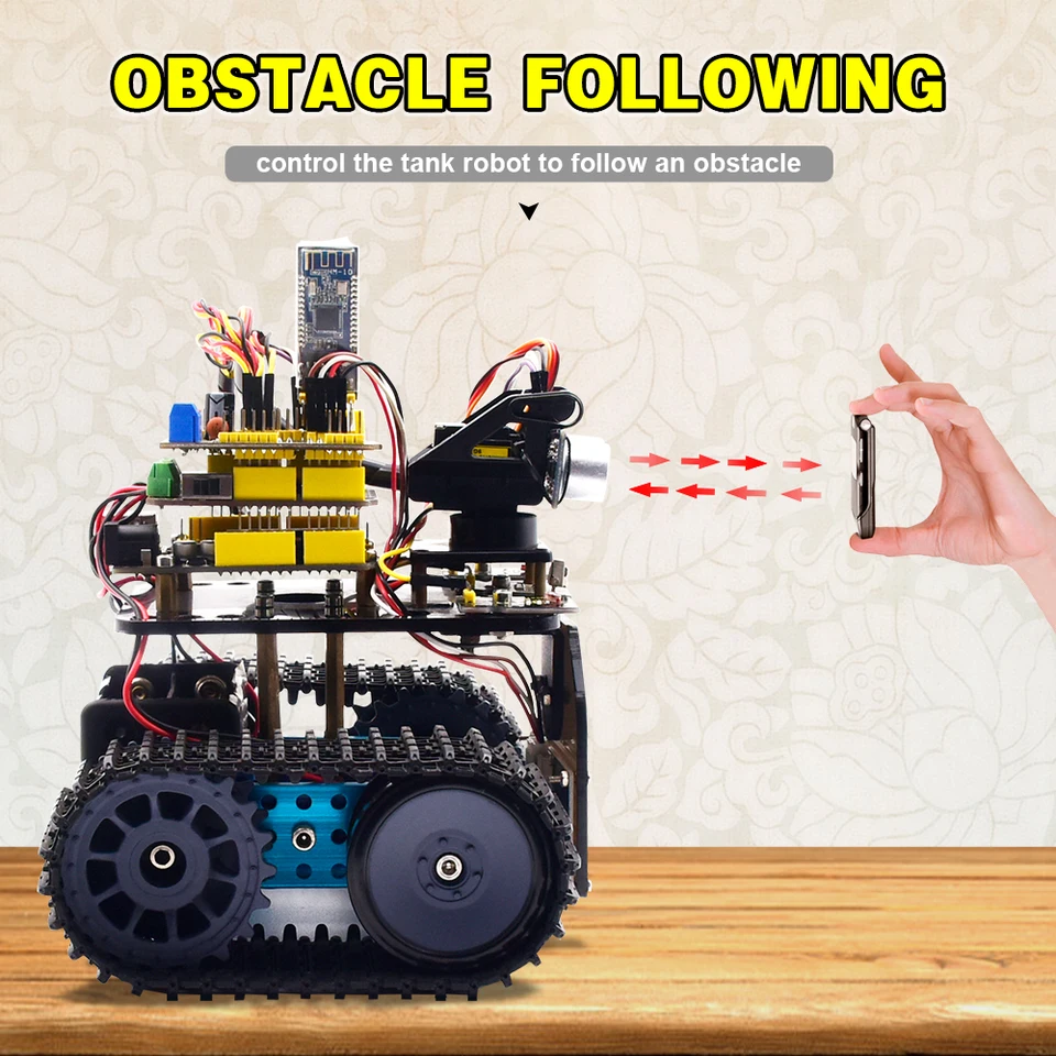 Snapklik.co : KEYESTUDIO Ini Tank Kit V2 Sart Car For Arduino, IR Infrared And App Reote Control - View #8