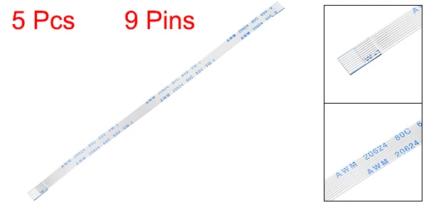 9 Pins Uxcell 5 шт. 0,5 мм Шаг 150 мм/76 мм FPC FFC гибкий ленточный кабель для ЖК-телевизора автомобиля аудио dvd-плеер камеры ноутбука(тип А - Цвет: 9 Pins