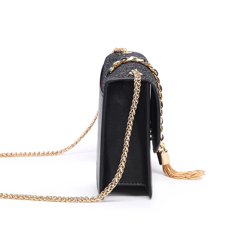 Ceossman 2020 Fashion New Female Square Tote bag Quality Tassel Women's Designer Handbag Ladies Chain Shoulder Crossbody Bag