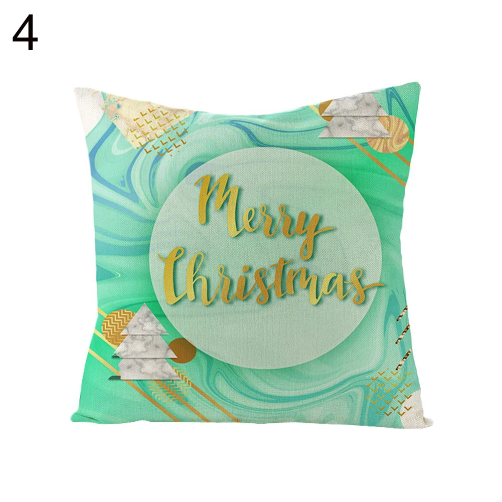 45x45 см Merry Рождественская наволочка для подушки елки/оленя/снежинка/звонок/звезда декоративная наволочка Подушка покрывало рождественские комплекты постельного белья
