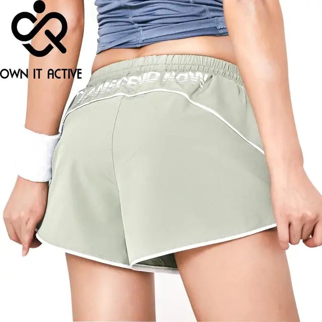 Summer Casual Shorts Letter Sports Shorts Femme Anti-going Gym Fitness Elastic Quick Dry Running Pants Fitness Loose Pants Women 6
