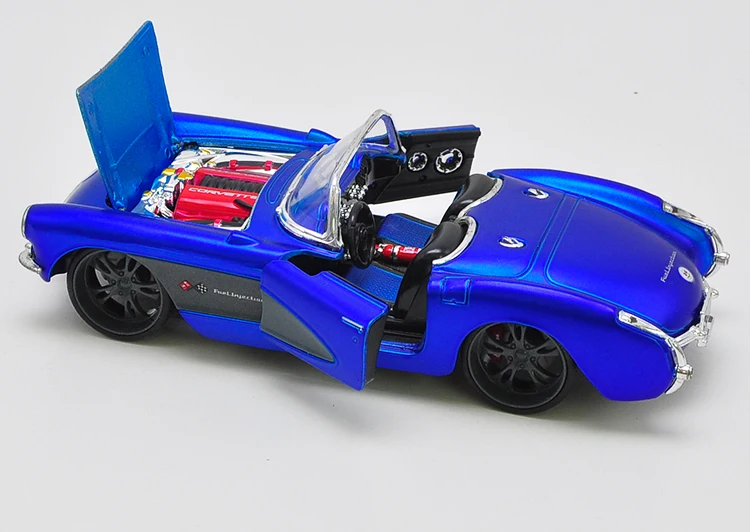 1/24 мальчик игрушка литая модель автомобиля коллекционный автомобиль подарок для детей 1:24 статические автомобили 1957-Chevrolet родстер спортивный автомобиль