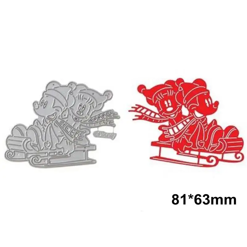 Metal Cutting Dies Sweet Couple Mouse at Christmas cut die for DIY Scrapbooking Crafts new Embossing Die Cuts