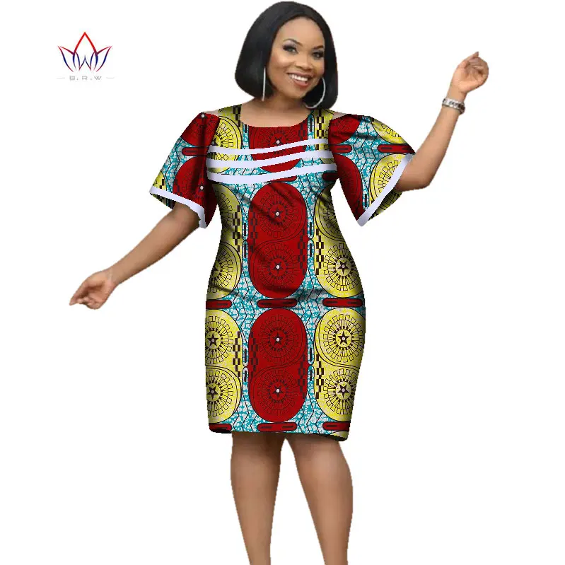 african attire for women Africa Dress For Women African Cotton Wax Print Dresses Dashiki Plus Size Africa Style Clothing for Women Office Dress WY2353 african wear for women