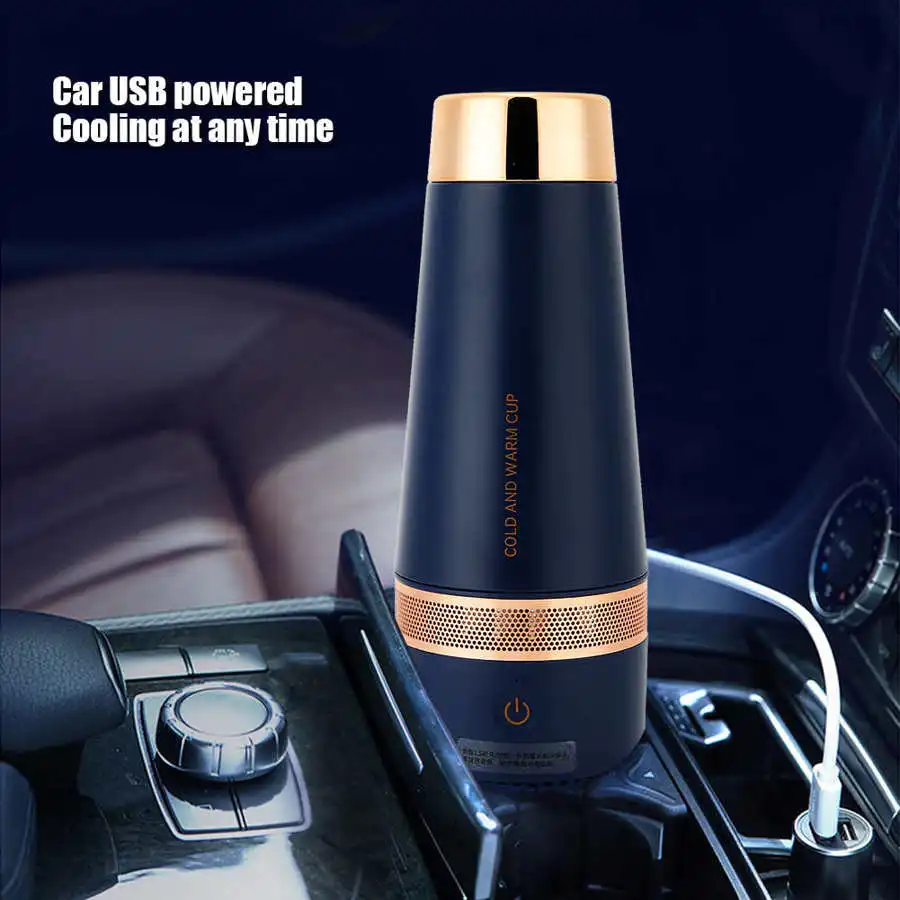 

330ml Smart Water Bottle Quick Heating Cooling Vacuum Flask Mug USB Charging for Car Home Use Portable Water Cup