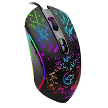 Механическая Проводная игровая мышь, RGB Освещение, высокая скорость, Прецизионная оптическая мышь для компьютера, ПК, ноутбука, настольного компьютера, USB мышь