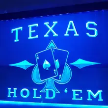 S217 Texas Hold'em Покер Казино светодиодный светильник знак