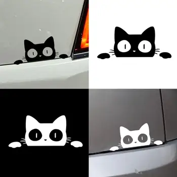 Adesivos decorativos de estilo de carro, adesivos reflexivos de animais de estimação, janela do carro