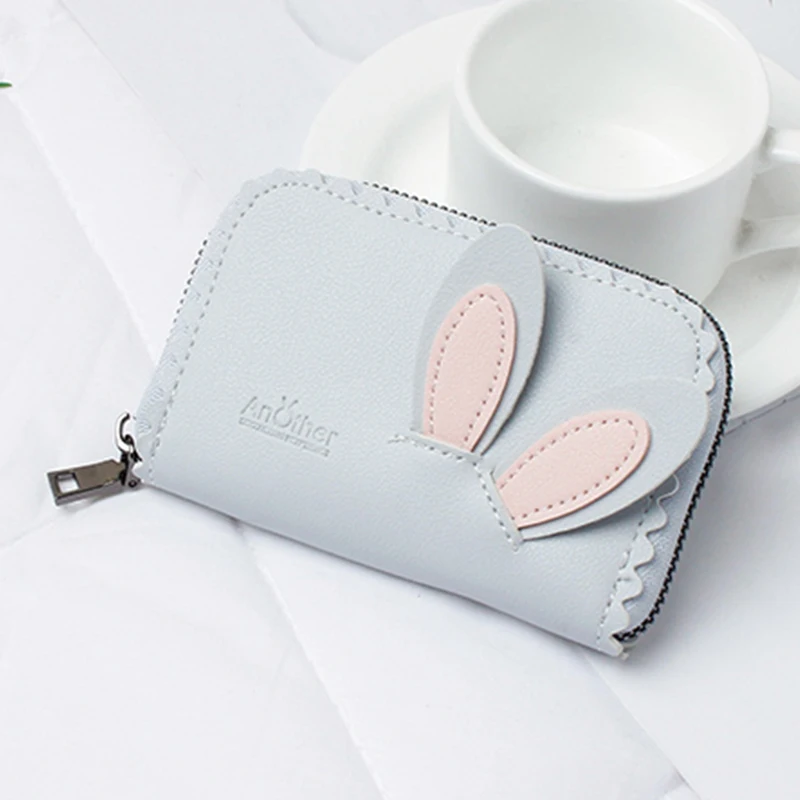 rabbit blue JANE'S Кожаный Модный полый кисточкой Женская функция 24 бита держатель для карт чехол бизнес кредитный ID Обложка для паспорта карты кошелек - Цвет: rabbit blue