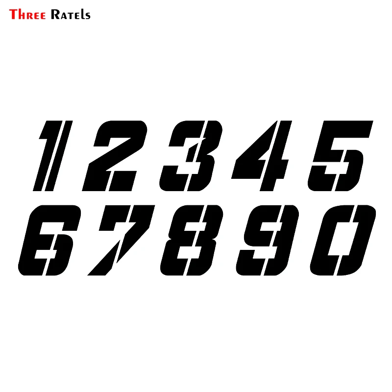 

Three Ratels FTZ-219 Vinyl Die Cut Number Neon Fluorescent Sticker For Car Motor Bike Truck Laptop Helmet