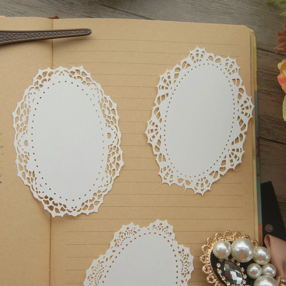 15 шт. DIY Белое кружево для зеркала форма дизайн бумаги как оригинальное творчество бумага фон Скрапбукинг подарок DIY Журнал использование