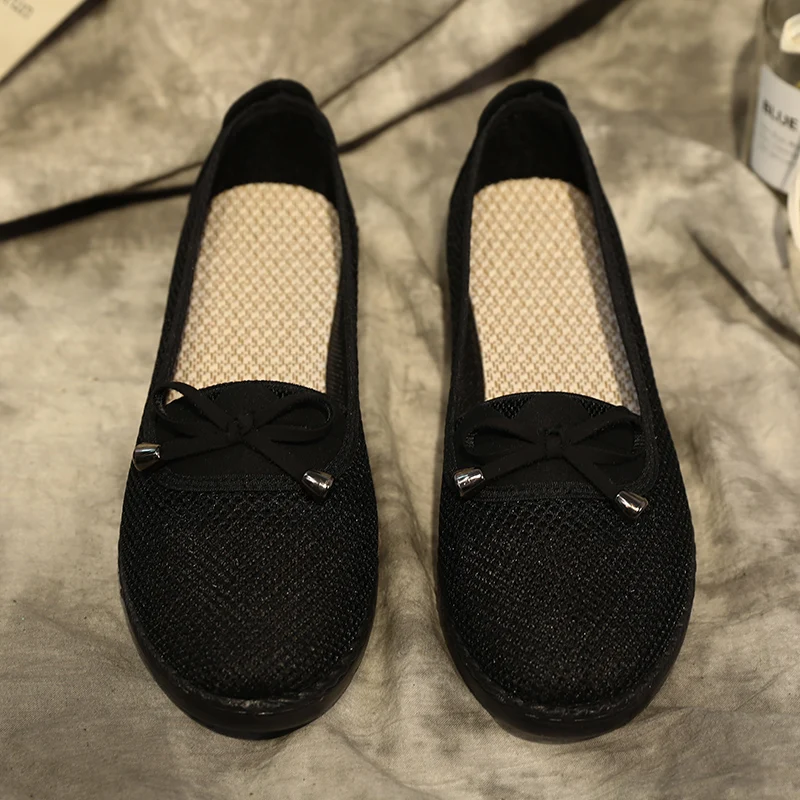 Women flats 2020 single sneakers women shoes flats mesh mom solid color casual loafers shoes woman flat tenis feminino