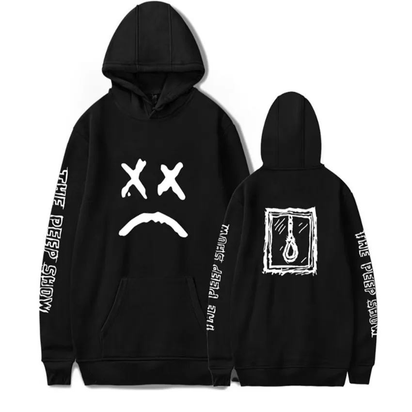 Новинка Lil толстовки с открытым носком для мальчиков Lil. Peep пуловер капюшоном