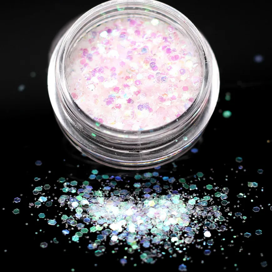 2018 HOT White Color Sequins Nail Gel Art Design Manicure Soak Off Enamel Polish UV Lacquer Varnish N56 | Красота и здоровье