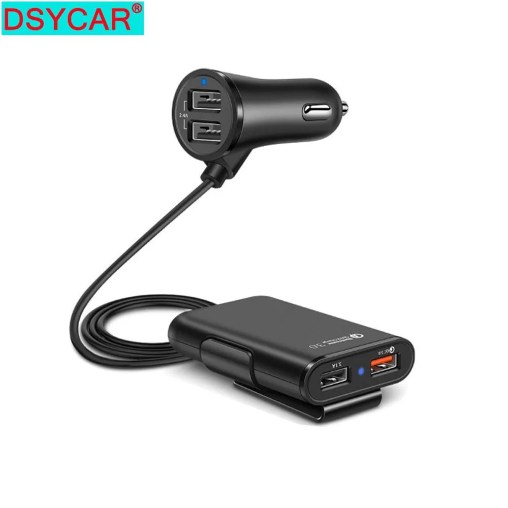 

DSYCAR QC 3.0 Universal 4 USB Car Charger Mini Charger Fast Charging With LED Display for All Devices IOS Android Phones Tablets